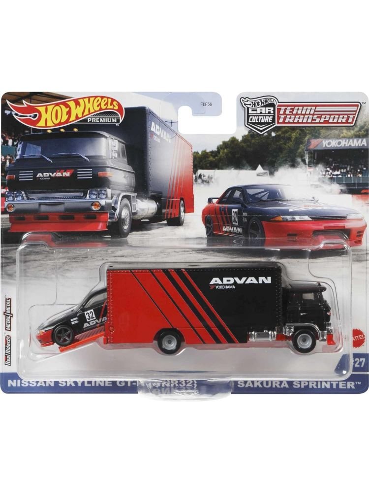 Hotwheels Team Transport Nissan Skyline GT-R(BNR32) Sakura Sprinter 1:64