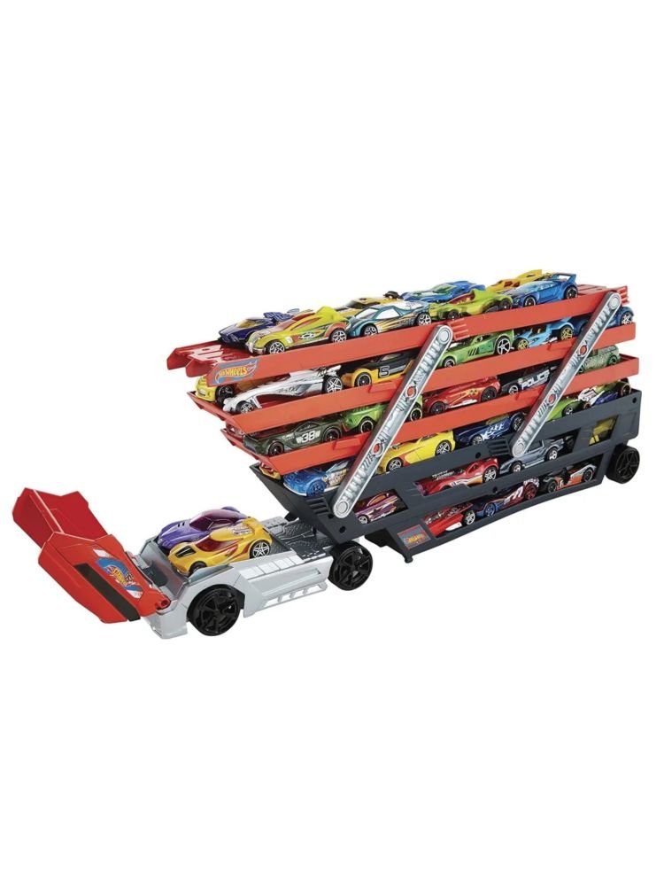 Hotwheels Mega Hauler Truck can hold upto 50 car