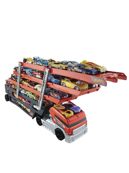 Hotwheels Mega Hauler Truck can hold upto 50 car