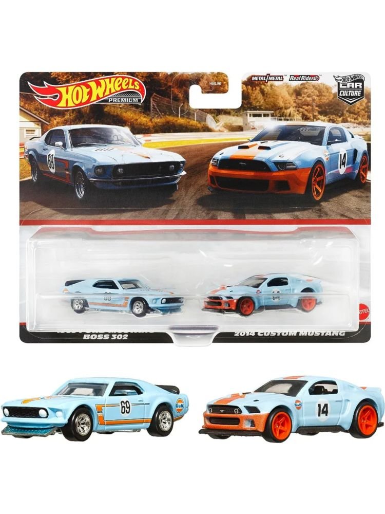 Hotwheels premium Mustang Gulf 2 pack