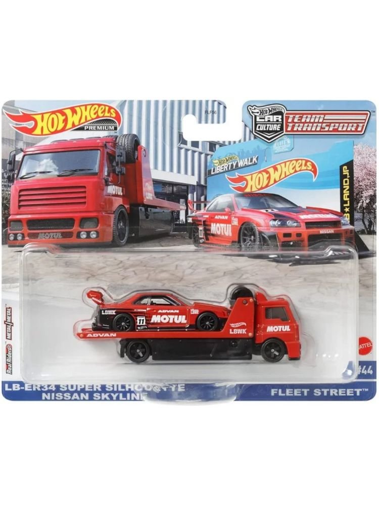 EXCLUSIVE Hotwheels Team Transport LB-ER34 Silhouette Nissan Skyline & Fleet Street