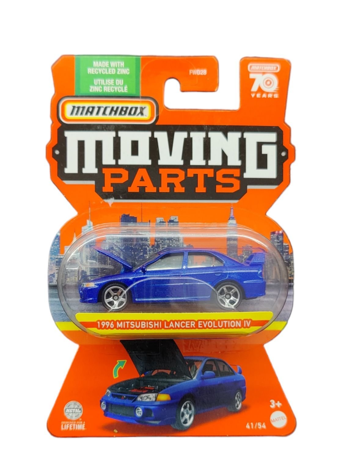 Matchbox moving parts Exclusive 1996 Mitsubishi Lancer evolution iv