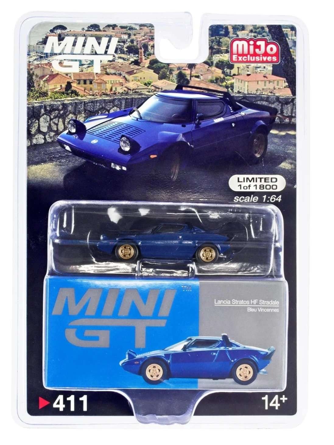 Mini GT Lancia Stratos Blue Vincennes no 411