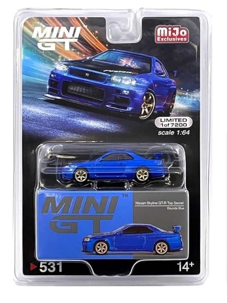 Mini GT Nissan Skyline GT-R Top Secret Bayside Blue no 531