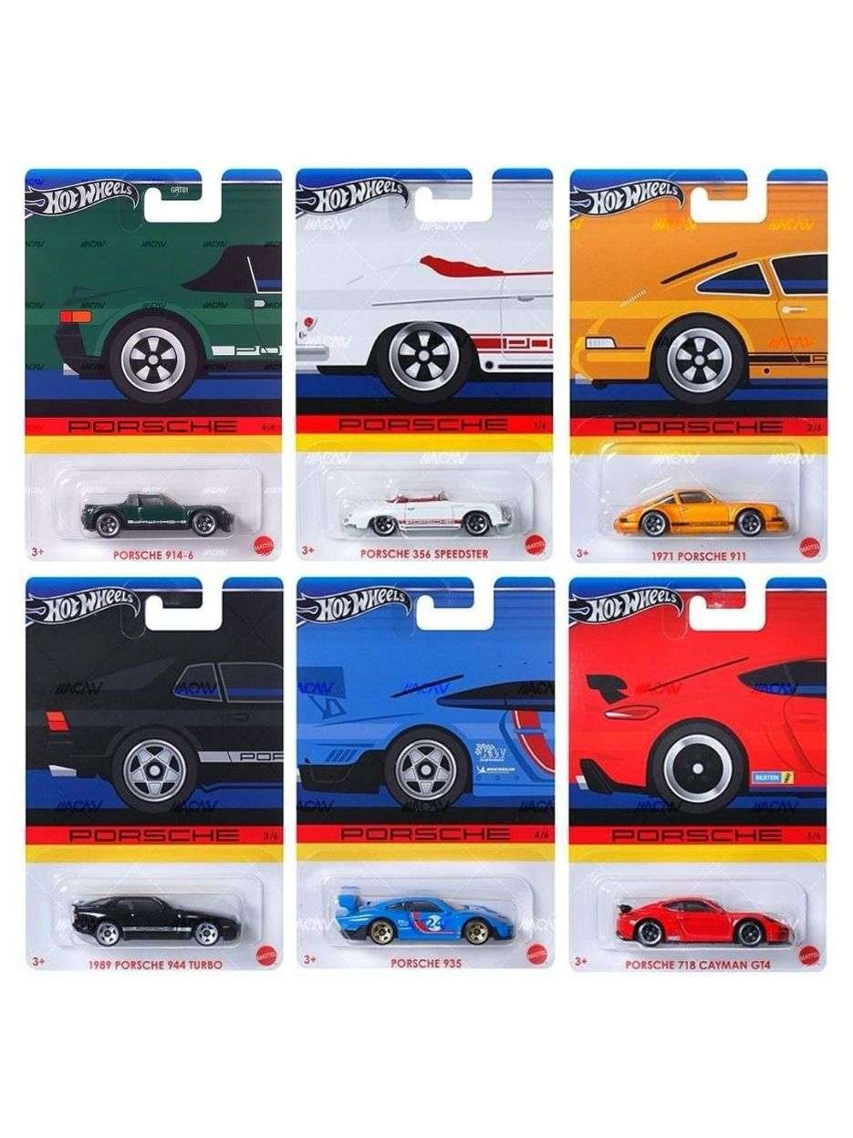 EXCLUSIVE Hotwheels Porsche set of 6 (With Chase)