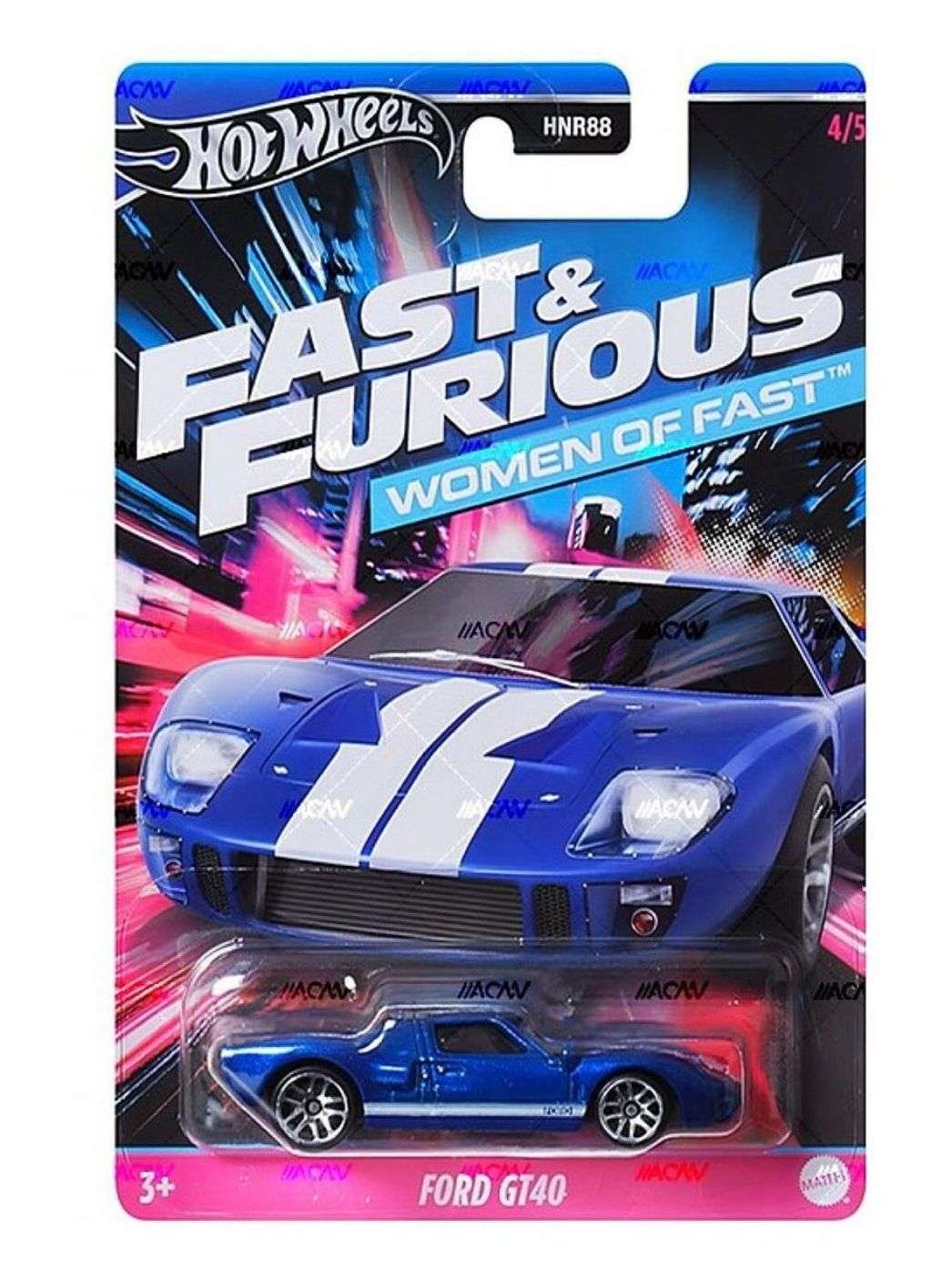 Hotwheels Fast & Furious women of fast Ford GT40 mainline card art 1:64 scale