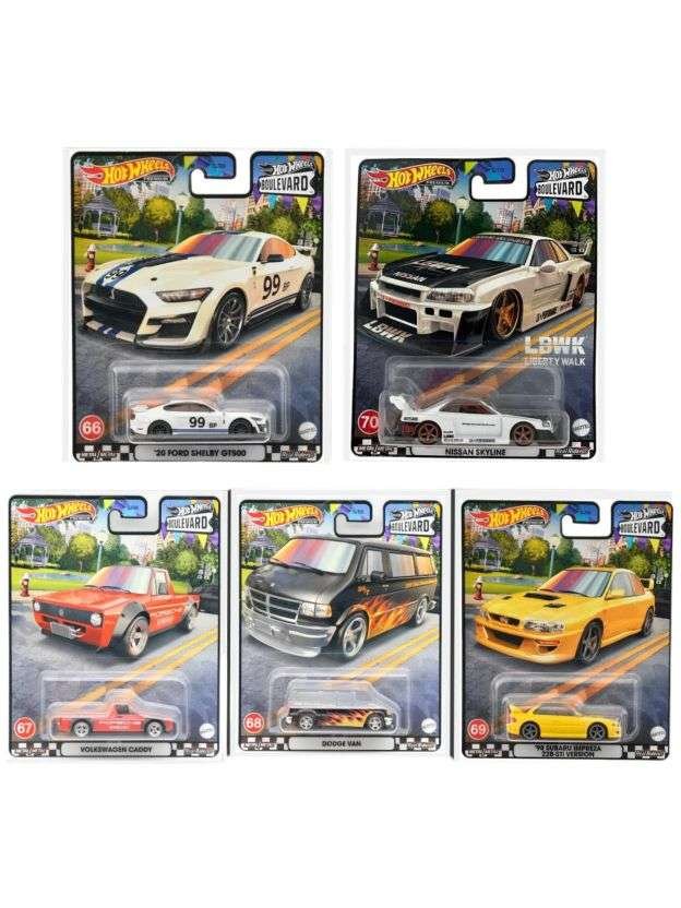 EXCLUSIVE Hotwheels Boulevard set of 5 Number 66 to 70