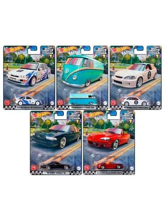 EXCLUSIVE Hotwheels Boulevard set of 5 Number 71 to 75