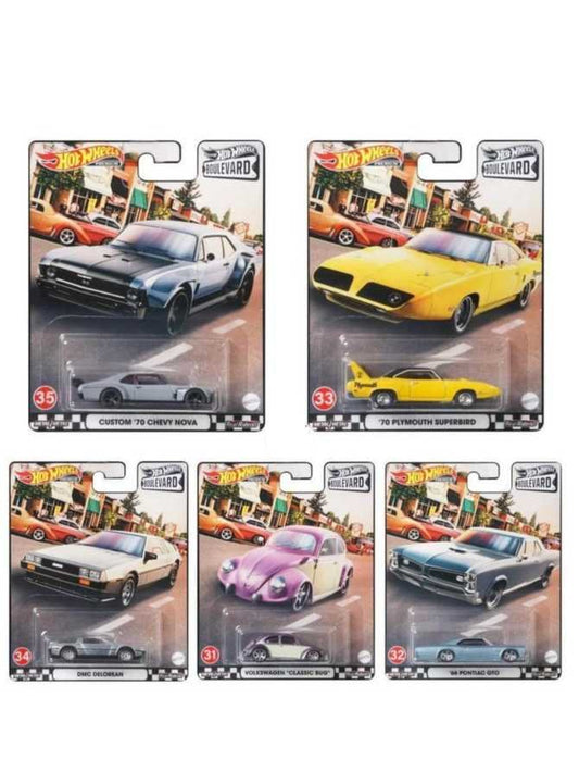 EXCLUSIVE Hotwheels Boulevard set of 5 Number 31 to 35