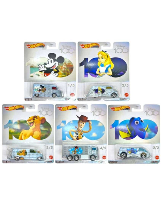 EXCLUSIVE Hotwheels Disney 100 Set of 5