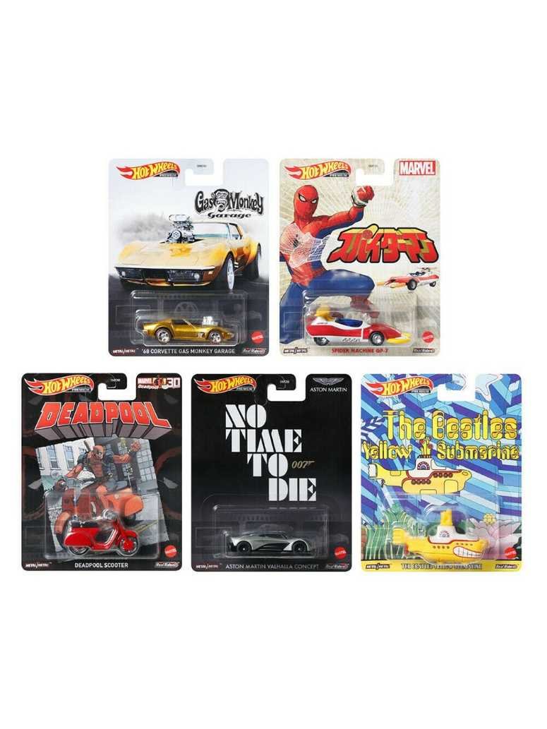 EXCLUSIVE Hotwheels Retro Entertainment Set of 5