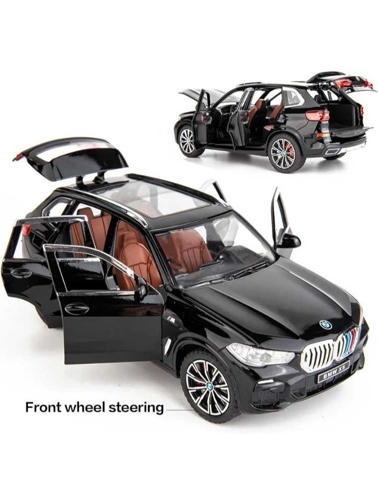 Bmw X5 SUV Model 1/32 Zinc Alloy Pull Back with Sound and Light (Black)