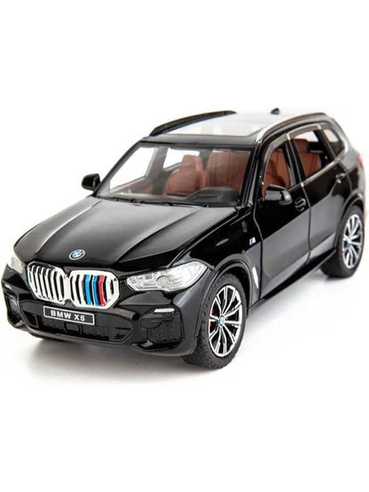 Bmw X5 SUV Model 1/32 Zinc Alloy Pull Back with Sound and Light (Black)