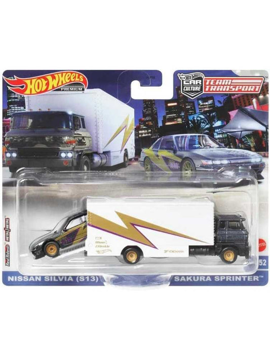 EXCLUSIVE Hotwheels Team Transport Nissan Silvia (S13) & Sakura Sprinter #52