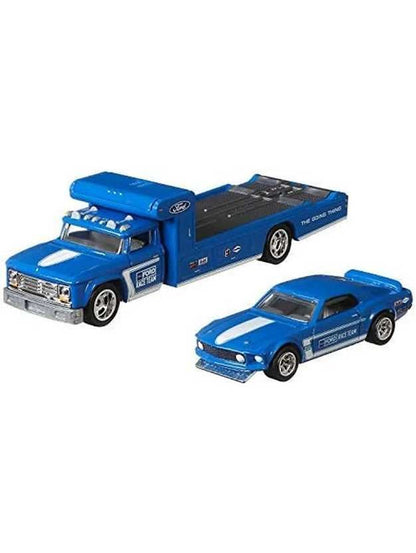 EXCLUSIVE Hotwheels Team Transport 69 Ford Mustang Boss 302 Retro RIG #19