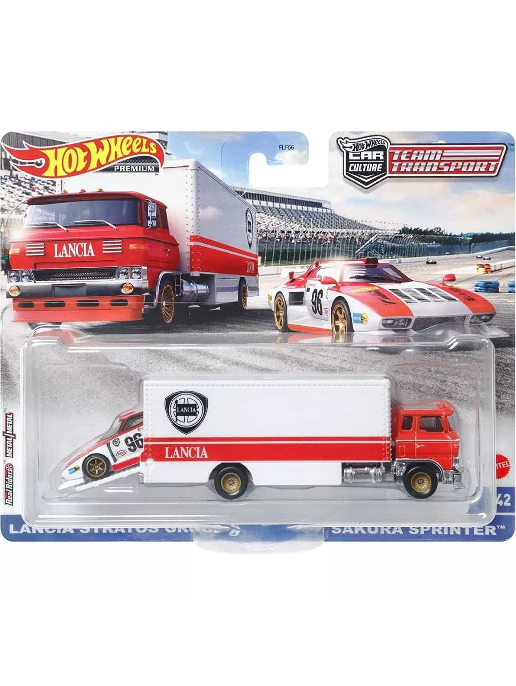 EXCLUSIVE Hotwheels Team Transport Lancia Stratos Group 5 & Sakura Sprinter