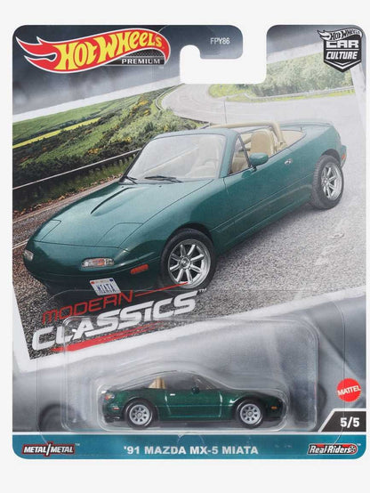 Hotwheels '91 Mazda MX-5 Miata imported premium 1:64 scale