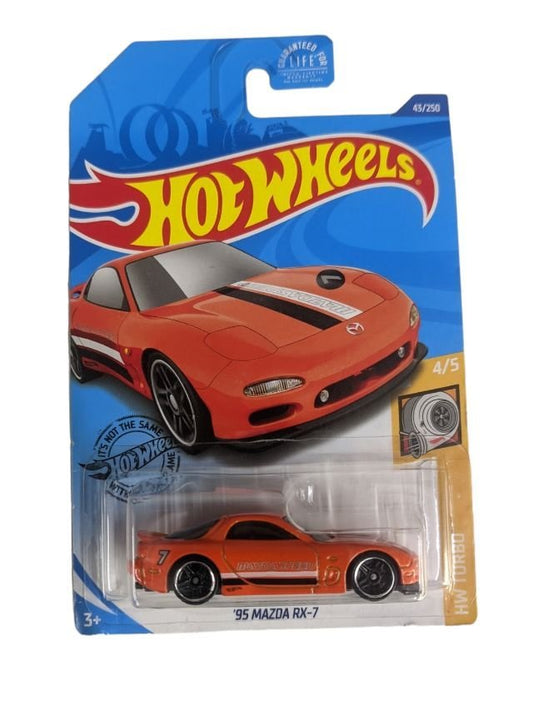 EXCLUSIVE Hotwheels 95 Mazda RX-7 Imported Mainline Card 1:64 Scale