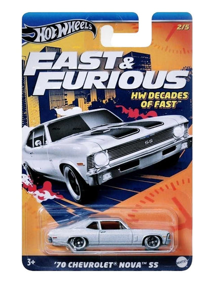 EXCLUSIVE Hotwheels Fast &amp; Furious Set of 5 Hw Decades of Fast