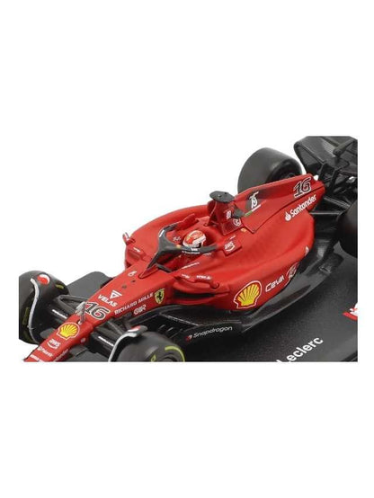 Bburago, 1/43 Scale Model Compatible With Ferrari Replica Miniature Model Compatible With Scuderia Replica Miniature F1-75 # 16 Compatible With Charles Leclerc Replica Miniature Model 2022 Racing