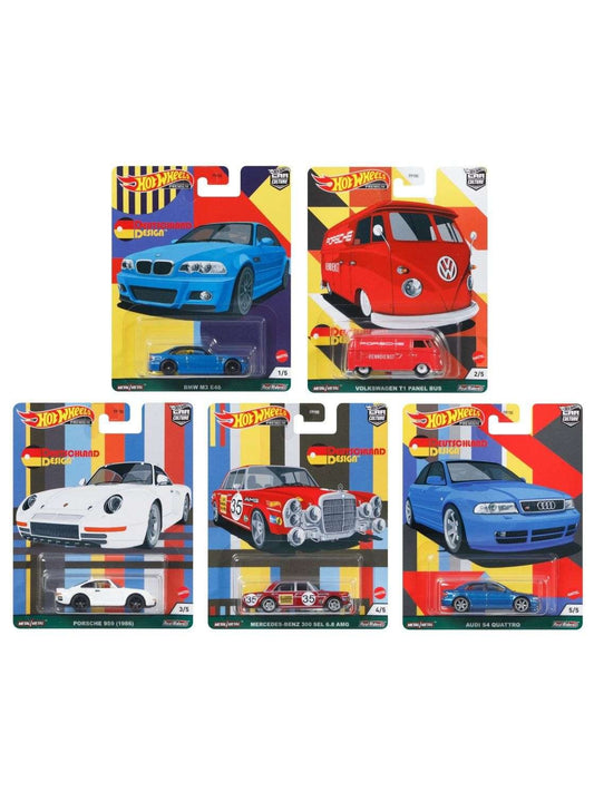 EXCLUSIVE Hotwheels deutschland design set of 5