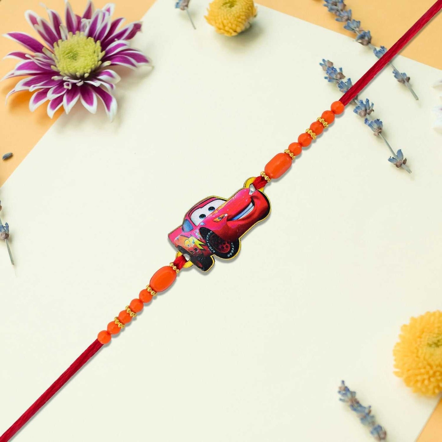 Disney Lightning Mcqueen Car Rakhi for Raksha Bandhan