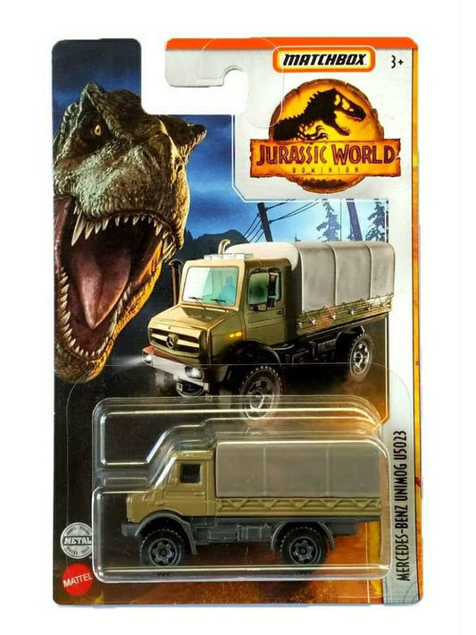 Matchbox Jurassic world Mercedes Benz unimog U023