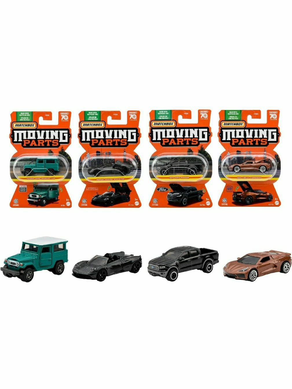 Matchbox moving parts set of 4