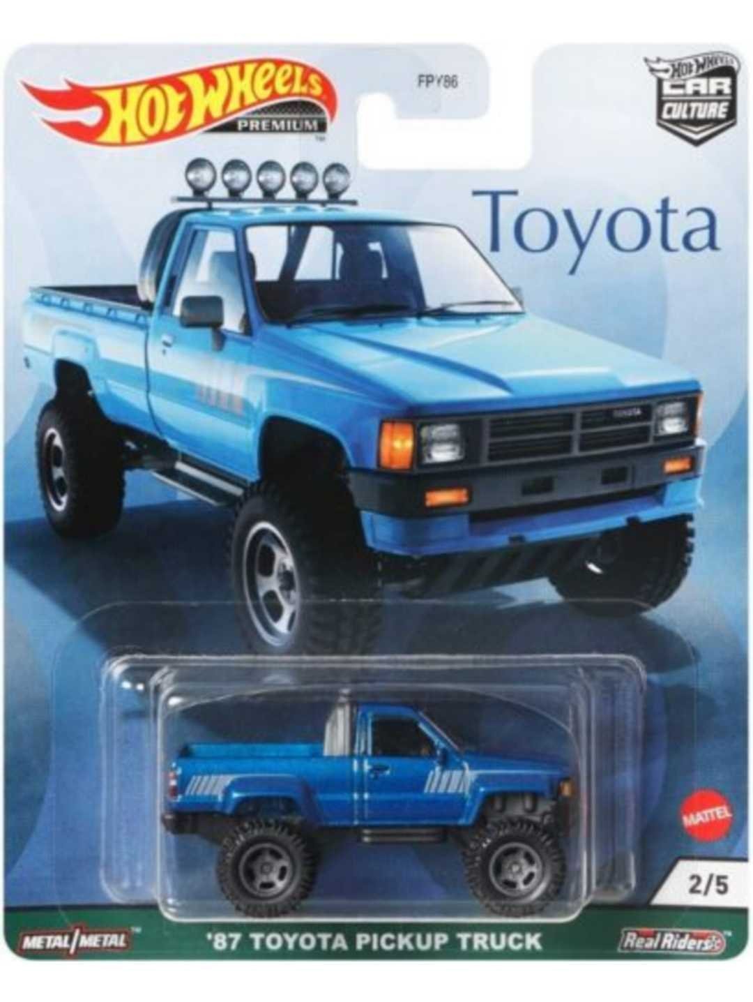 Hotwheels 87 Toyota Pickup Truck imported premium collection 1:64 scale