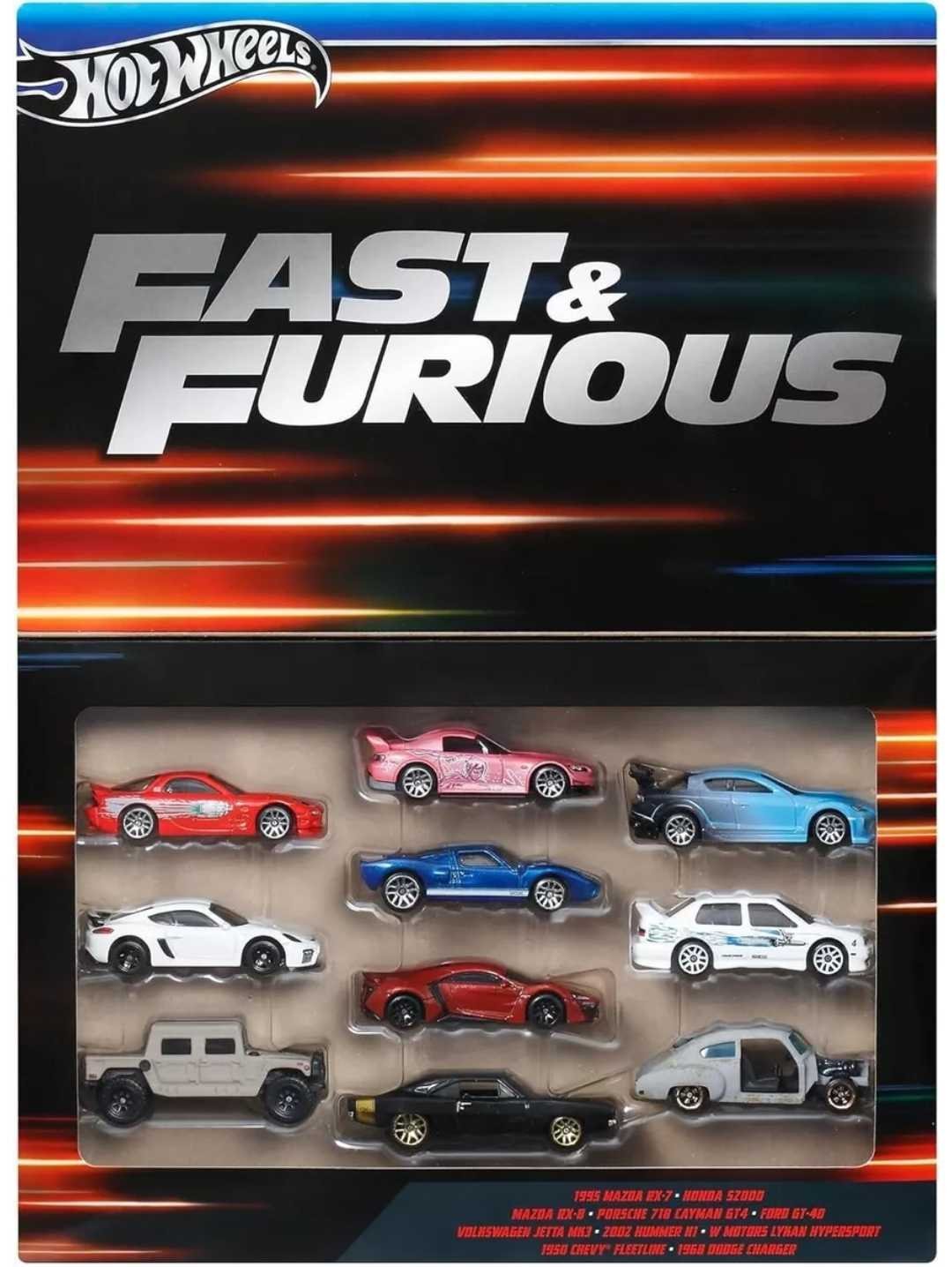 Hotwheels Fast and Furious 10 pack