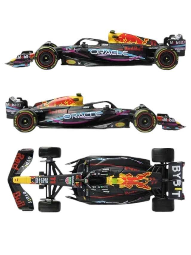 Bburago rb19 with driver Miami gp 11 Sergio Perez