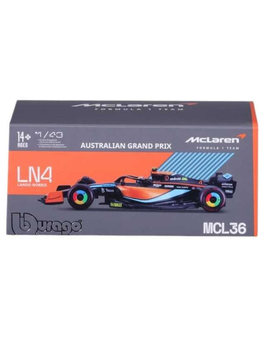 Bburago f1 ln4 2023 British grand prix mcl60 with driver