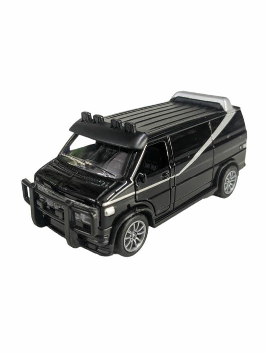 Die-Cast 1: 32 Model Safe Pull Back Van Toy for Kids (Black and silver)