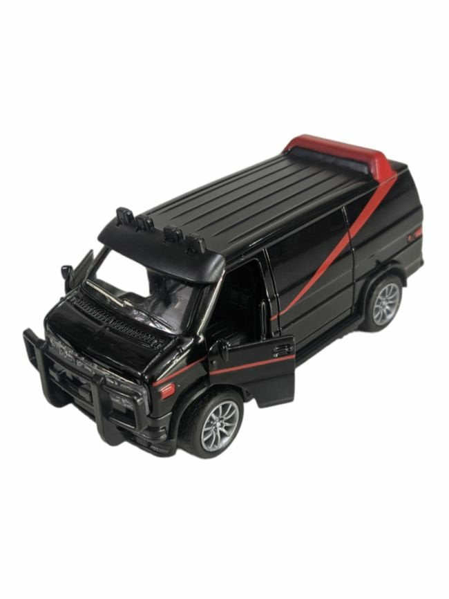 Die-Cast 1: 32 Model Safe Pull Back (Black and Red)