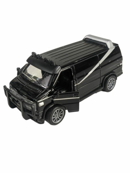 Die-Cast 1: 32 Model Safe Pull Back Van Toy for Kids (Black and silver)