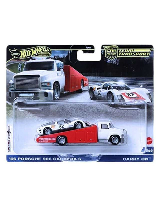 Hotwheels 66 Porsche 906 Carrera 6 team transport blister damage