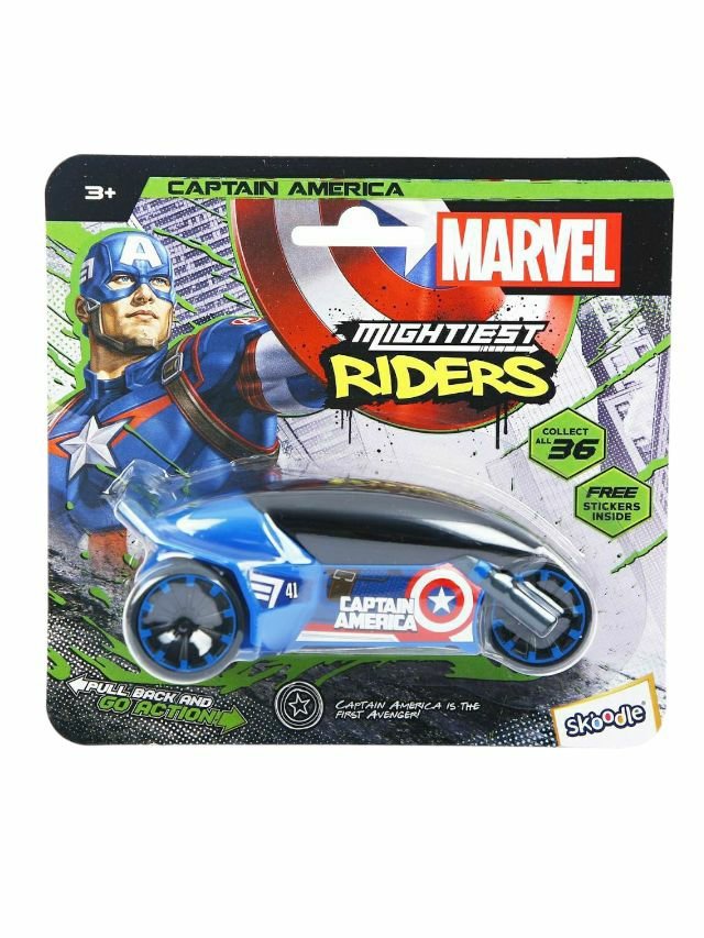 Skoodle Marvel Pull-Back Captain America mightiest riders