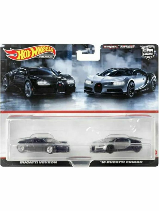 Hotwheels Bugatti Veyron and 16 Bugatti Chiron multipack imported collection 1:64 scale