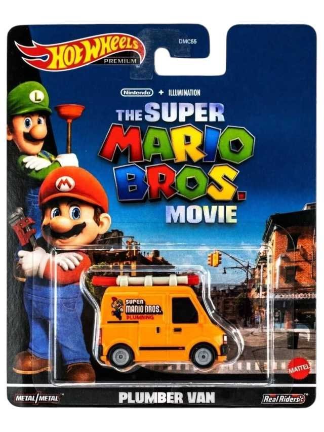 Hotwheels mario bros plumber van The super Mario Bros Movie imported premium 1:64 scale