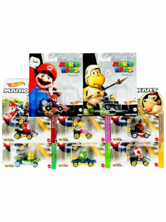 Exclusive Hotwheels Mario Kart Set of 8