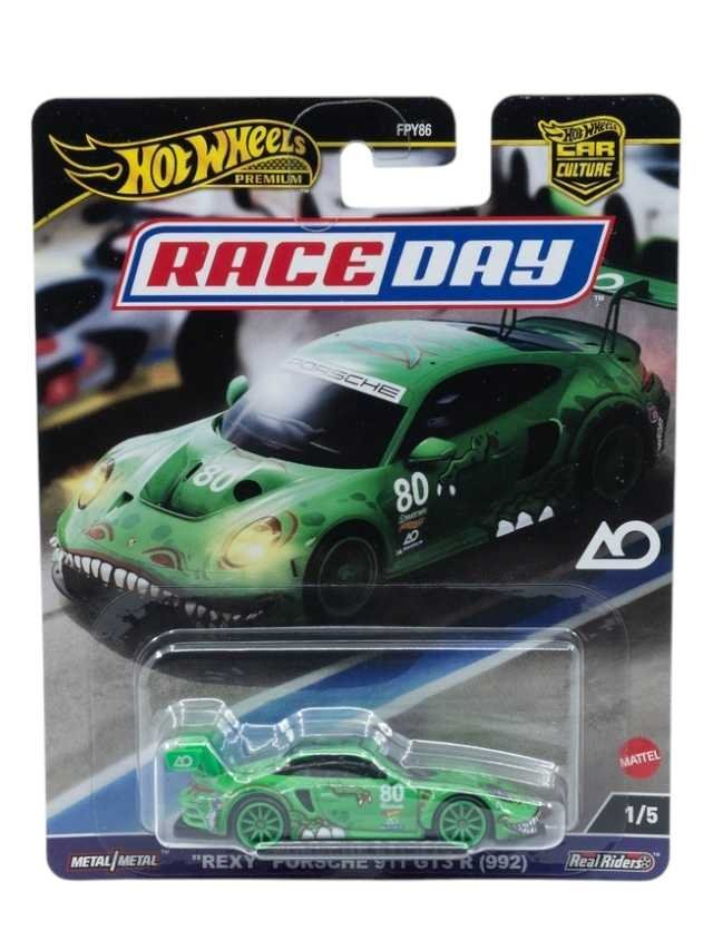 Hotwheels 'REXY' Porsche 911 gt3 r 992 Race day imported premium 1:64 scale