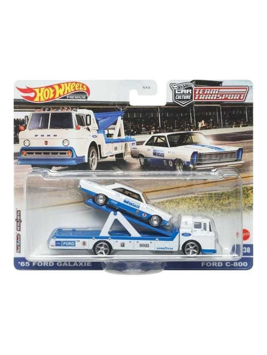 Exclusive hotwheels '65 ford galaxie ford c-800 team transport