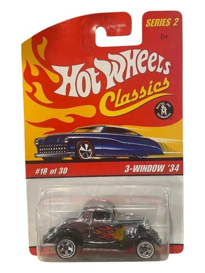 Hotwheels Classic 3-Window '34 imported mainline 1:64 scale