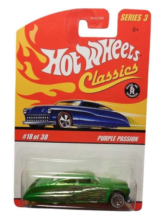 Exclusive Hotwheels Classic purple passion die-cast chassis