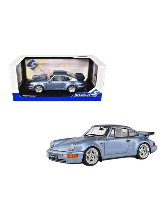 Exclusive Solido Porsche 911 964 Turbo 1990 Blue 1:18 Diecast scale model car