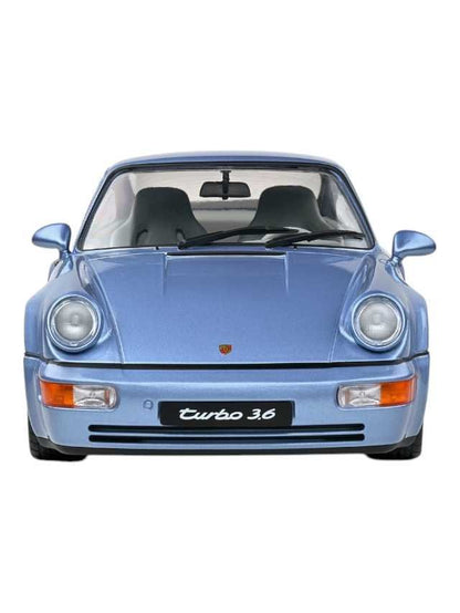 Exclusive Solido Porsche 911 964 Turbo 1990 Blue 1:18 Diecast scale model car