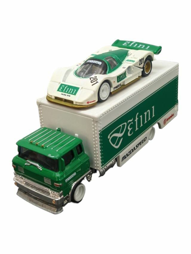 Hotwheels Mazda 787B with truck team transport loose