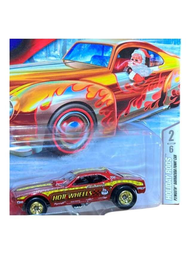 Hotwheels 2007 Holiday Rods Plymouth Barracuda Funny Car imported premium 1:64 scale