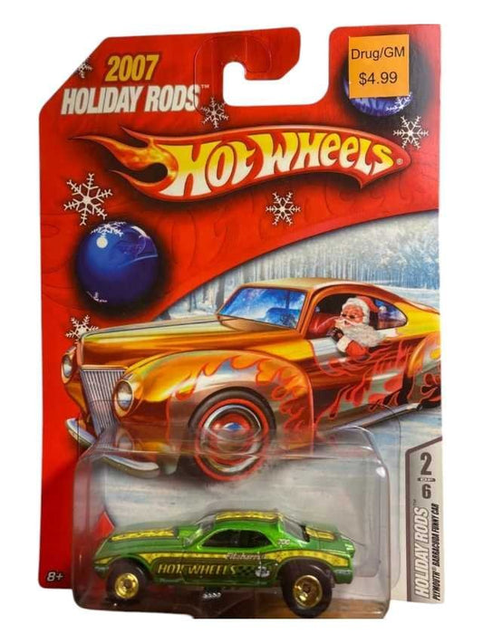 Hotwheels 2007 Holiday Rods Plymouth Barracuda Funny Car imported premium 1:64 scale