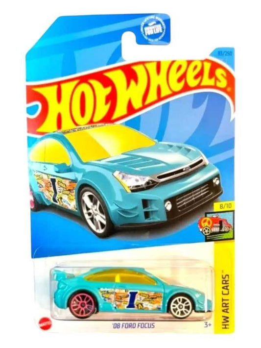 Hotwheels '08 Ford Focus (blister damage car mint condition) imported mainline 1:64 scale